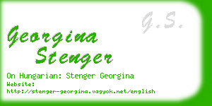 georgina stenger business card